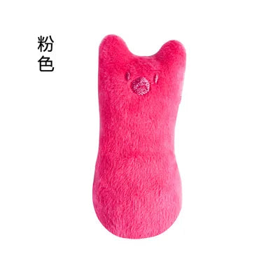 Jouets à mâcher en cataire pour chats, drôles, interactifs, en peluche, pour animaux de compagnie, jouet vocal à mordiller pour chatons, à mordre avec le pouce, pour chats.