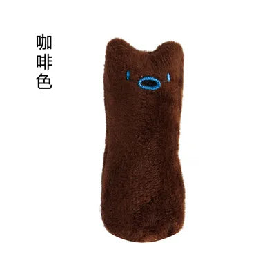 Jouets à mâcher en cataire pour chats, drôles, interactifs, en peluche, pour animaux de compagnie, jouet vocal à mordiller pour chatons, à mordre avec le pouce, pour chats.