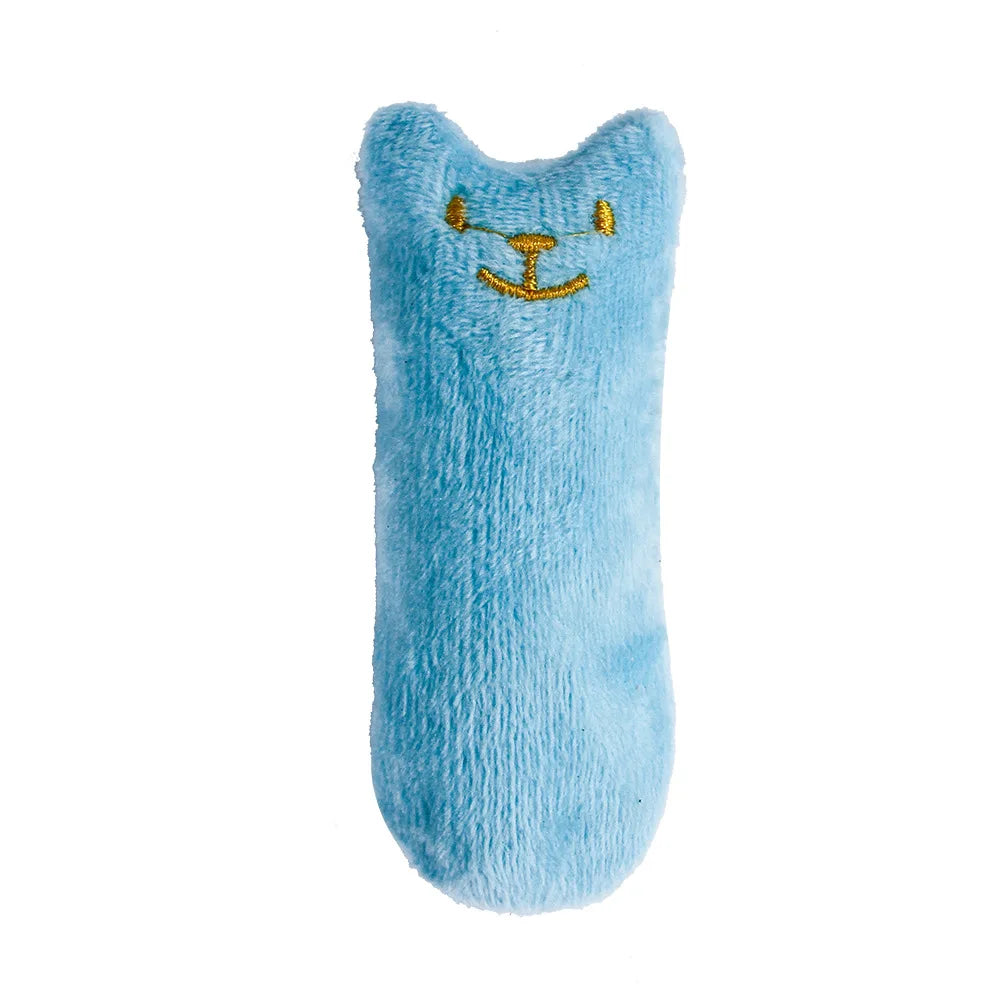 Jouets à mâcher en cataire pour chats, drôles, interactifs, en peluche, pour animaux de compagnie, jouet vocal à mordiller pour chatons, à mordre avec le pouce, pour chats.