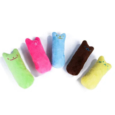 Jouets à mâcher en cataire pour chats, drôles, interactifs, en peluche, pour animaux de compagnie, jouet vocal à mordiller pour chatons, à mordre avec le pouce, pour chats.