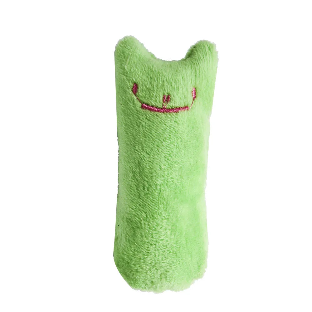 Jouets à mâcher en cataire pour chats, drôles, interactifs, en peluche, pour animaux de compagnie, jouet vocal à mordiller pour chatons, à mordre avec le pouce, pour chats.