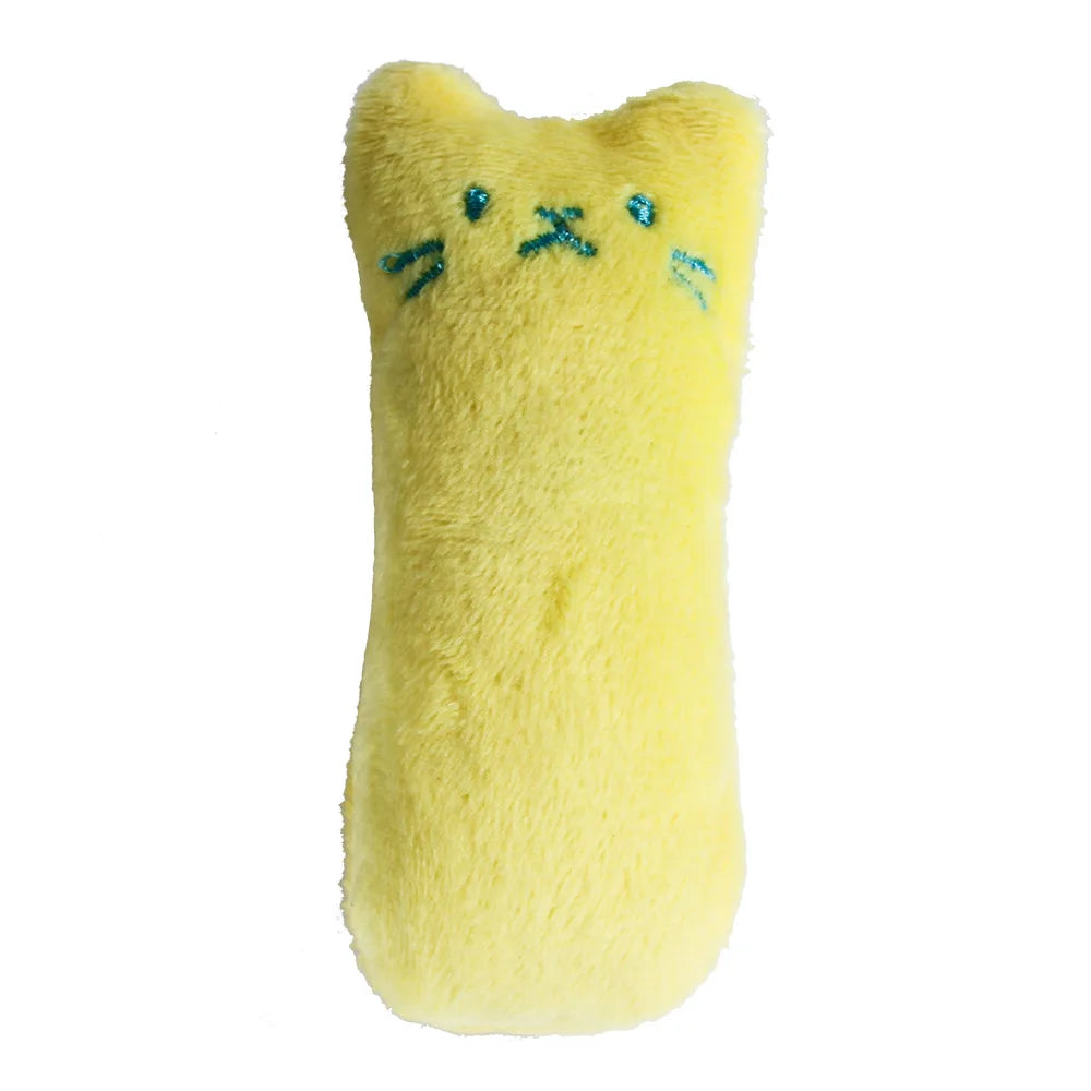 Jouets à mâcher en cataire pour chats, drôles, interactifs, en peluche, pour animaux de compagnie, jouet vocal à mordiller pour chatons, à mordre avec le pouce, pour chats.