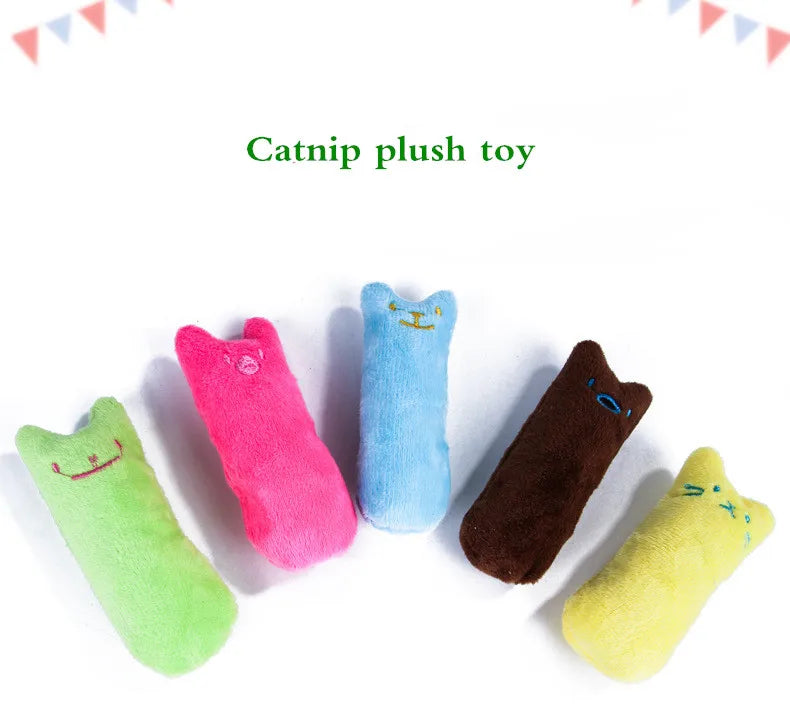 Jouets à mâcher en cataire pour chats, drôles, interactifs, en peluche, pour animaux de compagnie, jouet vocal à mordiller pour chatons, à mordre avec le pouce, pour chats.
