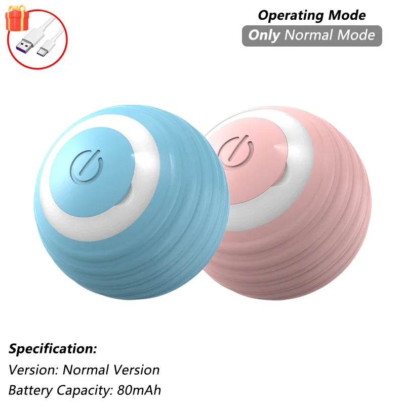 iLMH 1/2 PCS Jouet pour chat Balle interactive Balle roulante automatique Queue artificielle Jouet électrique intelligent rechargeable pour animaux de compagnie Jouet pour animaux de compagnie Imitation souris