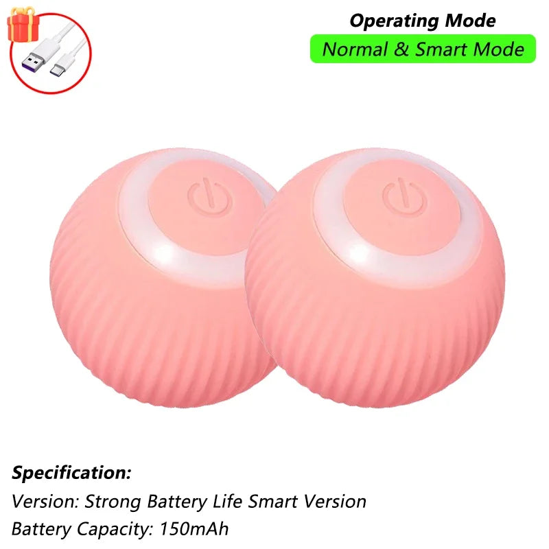iLMH 1/2 PCS Jouet pour chat Balle interactive Balle roulante automatique Queue artificielle Jouet électrique intelligent rechargeable pour animaux de compagnie Jouet pour animaux de compagnie Imitation souris
