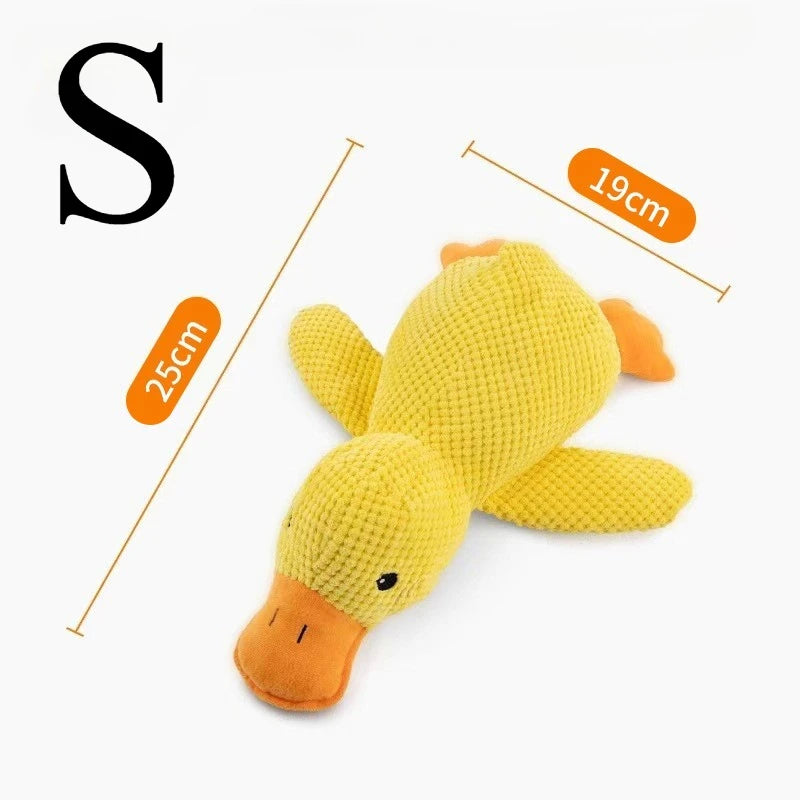 Jouet en peluche pour chien Canard résistant à la mastication, durable, avec son de canard, soulage le grincement des dents, compagnon doux pour petit et grand chien