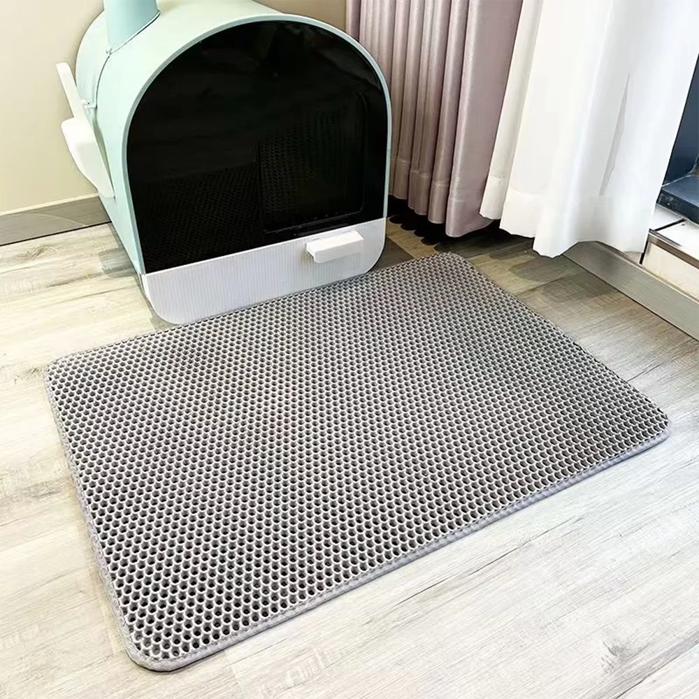 Tapis de litière pour chat étanche à double couche, tapis de récupération de litière pour chat, tapis de propreté pour bac à litière, accessoires pour chats