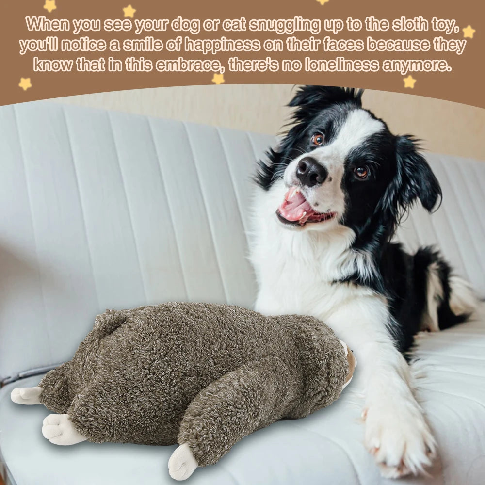 Cadeau de Noël pour chien, jouet pour chiot paresseux avec battement de cœur pour soulager le stress, apaiser et aider au sommeil, jouets pour l'entraînement en cage des chiots