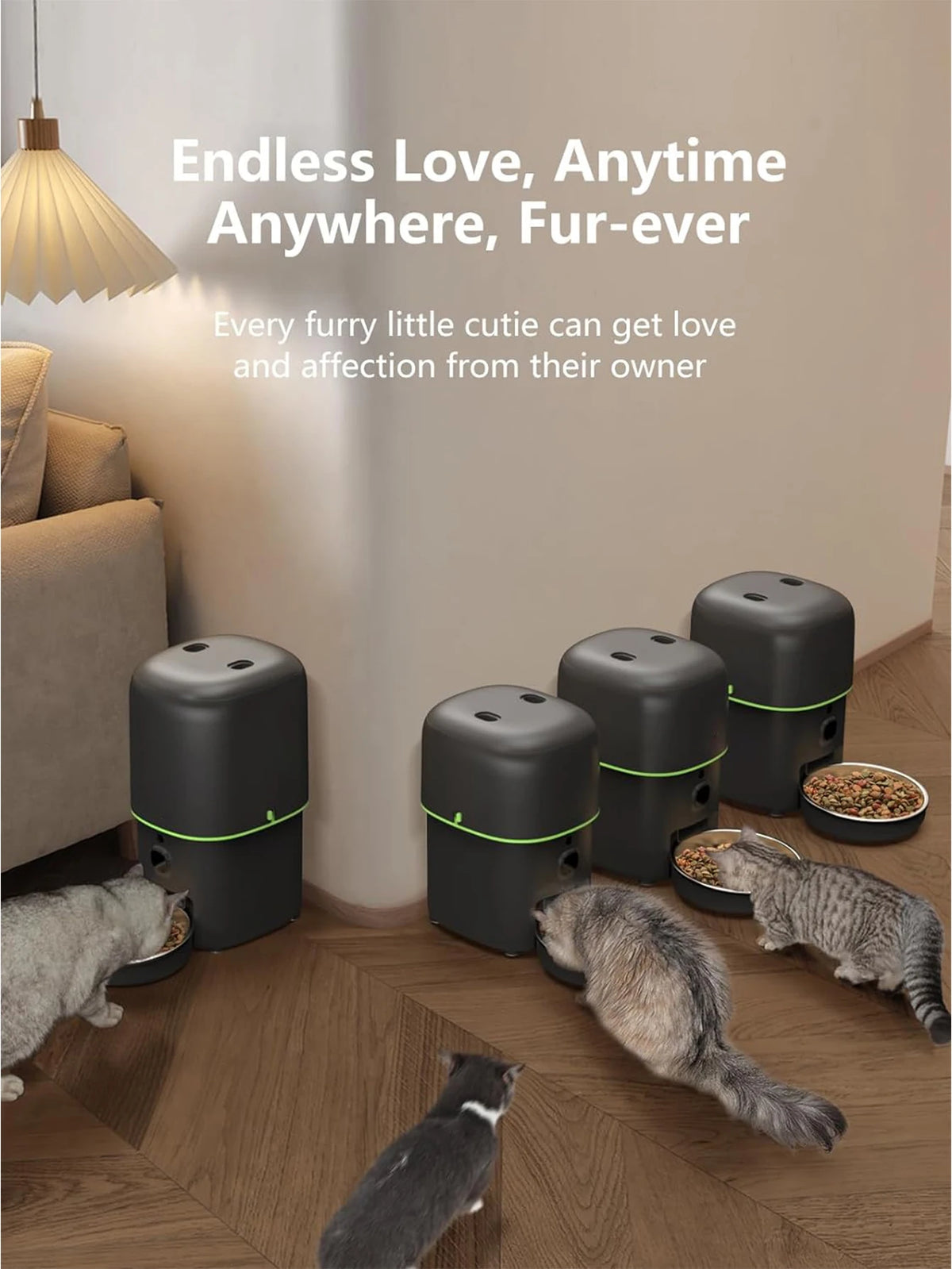 Distributeur automatique de croquettes pour chat avec caméra, distributeur intelligent de nourriture pour animaux de compagnie, WiFi 2.4G/5G, contrôle via l'application Tuya, accessoires pour chats et chiens