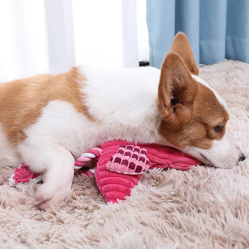 Jouets couineurs en forme d'animaux, jouets en peluche pour chiens, jouets mignons en velours côtelé résistants aux morsures pour petits et grands chiens, accessoires pour chiots et animaux de compagnie