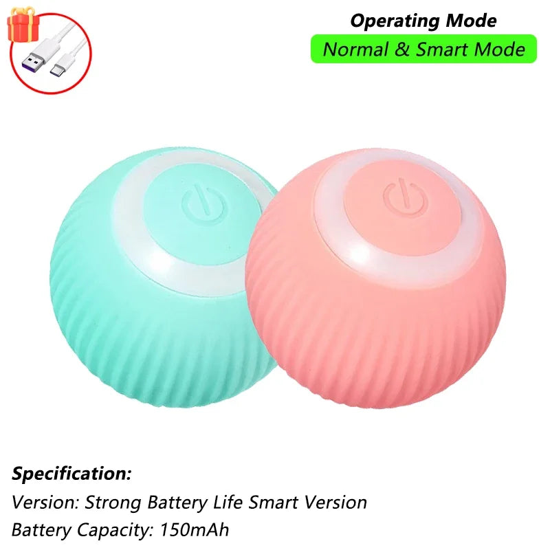 iLMH 1/2 PCS Jouet pour chat Balle interactive Balle roulante automatique Queue artificielle Jouet électrique intelligent rechargeable pour animaux de compagnie Jouet pour animaux de compagnie Imitation souris