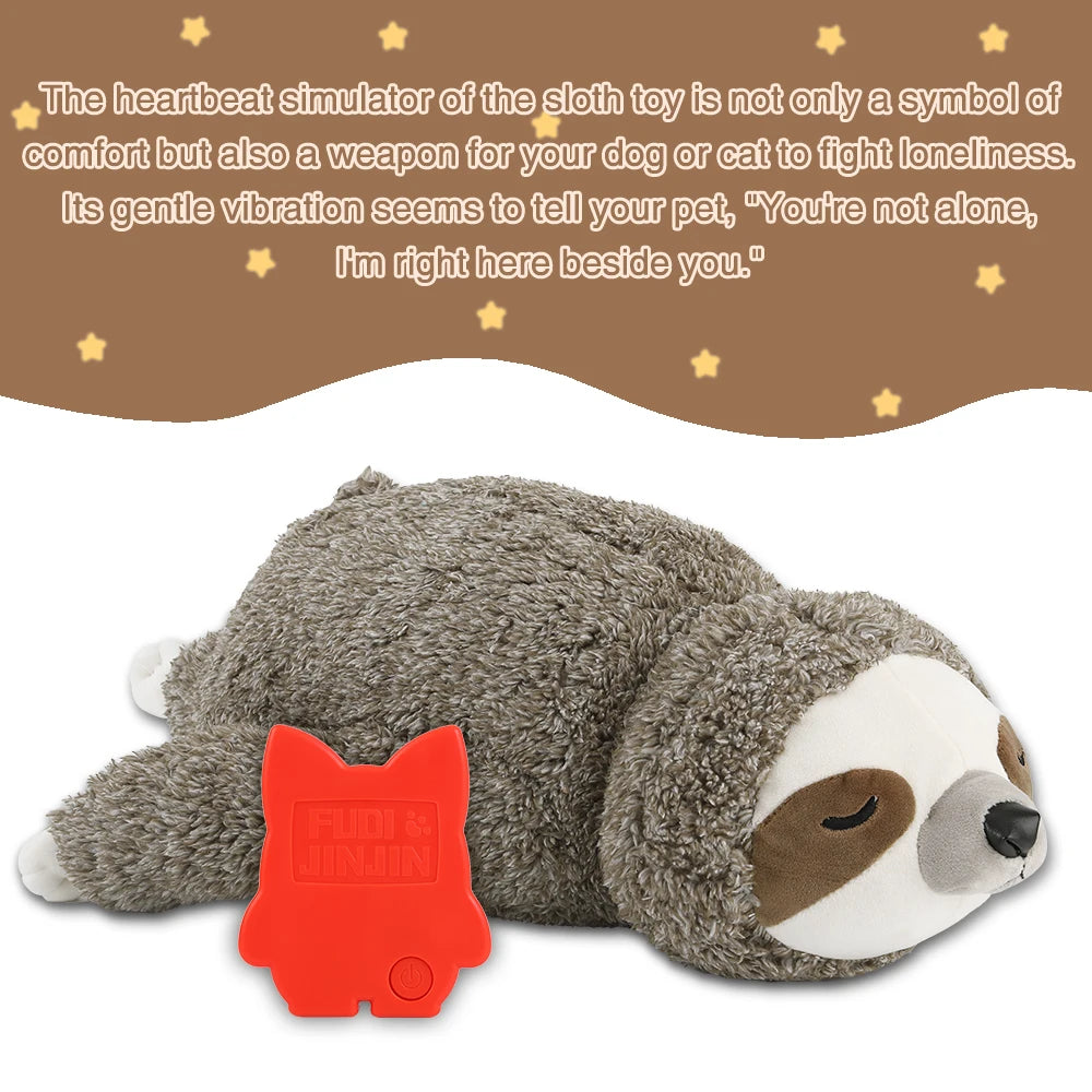 Cadeau de Noël pour chien, jouet pour chiot paresseux avec battement de cœur pour soulager le stress, apaiser et aider au sommeil, jouets pour l'entraînement en cage des chiots