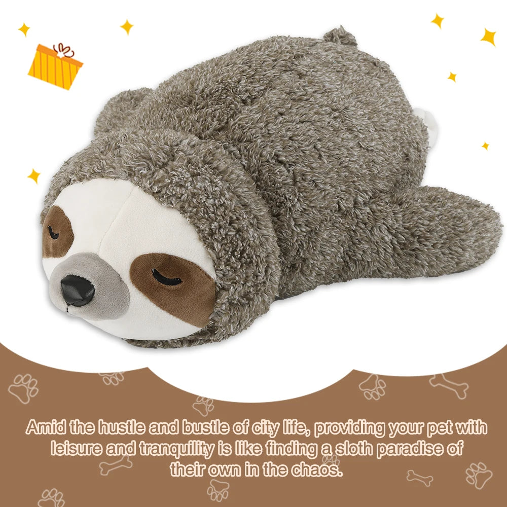 Cadeau de Noël pour chien, jouet pour chiot paresseux avec battement de cœur pour soulager le stress, apaiser et aider au sommeil, jouets pour l'entraînement en cage des chiots