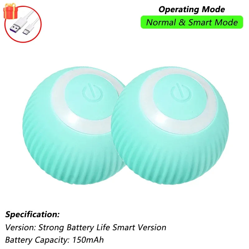 iLMH 1/2 PCS Jouet pour chat Balle interactive Balle roulante automatique Queue artificielle Jouet électrique intelligent rechargeable pour animaux de compagnie Jouet pour animaux de compagnie Imitation souris