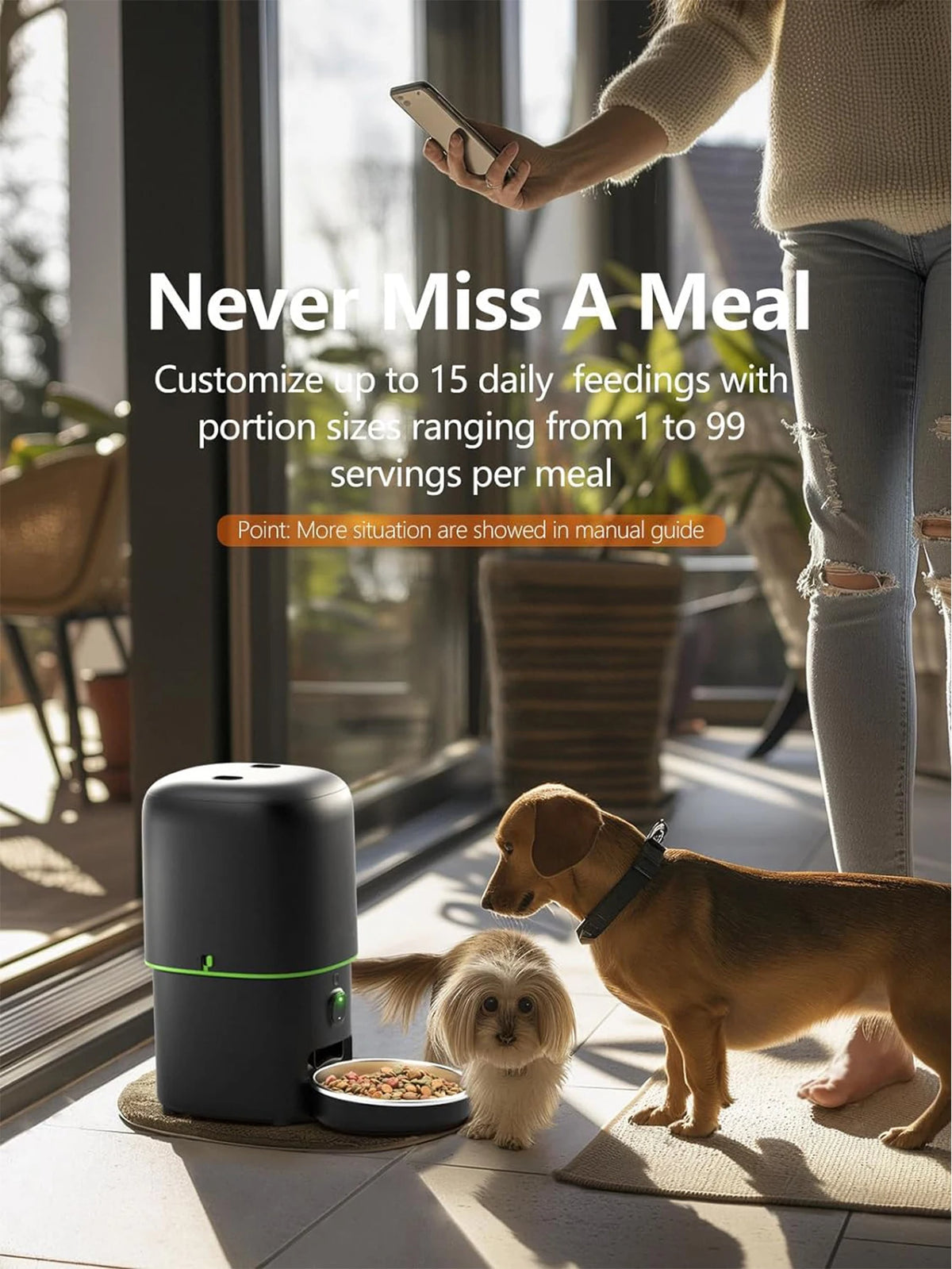 Distributeur automatique de croquettes pour chat avec caméra, distributeur intelligent de nourriture pour animaux de compagnie, WiFi 2.4G/5G, contrôle via l'application Tuya, accessoires pour chats et chiens
