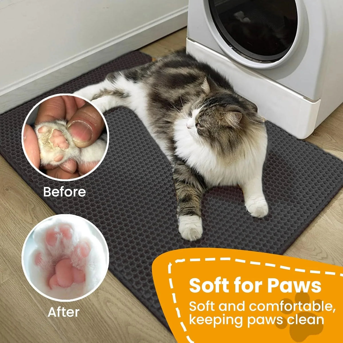 Tapis de litière pour chat étanche à double couche, tapis de récupération de litière pour chat, tapis de propreté pour bac à litière, accessoires pour chats