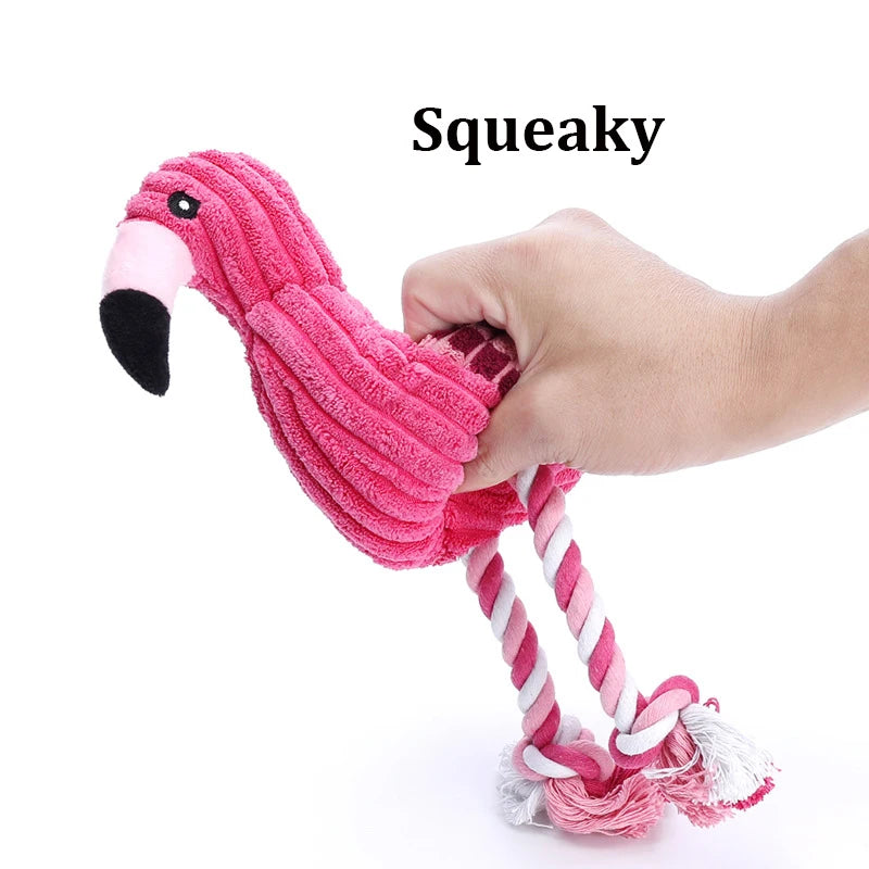 Jouets couineurs en forme d'animaux, jouets en peluche pour chiens, jouets mignons en velours côtelé résistants aux morsures pour petits et grands chiens, accessoires pour chiots et animaux de compagnie