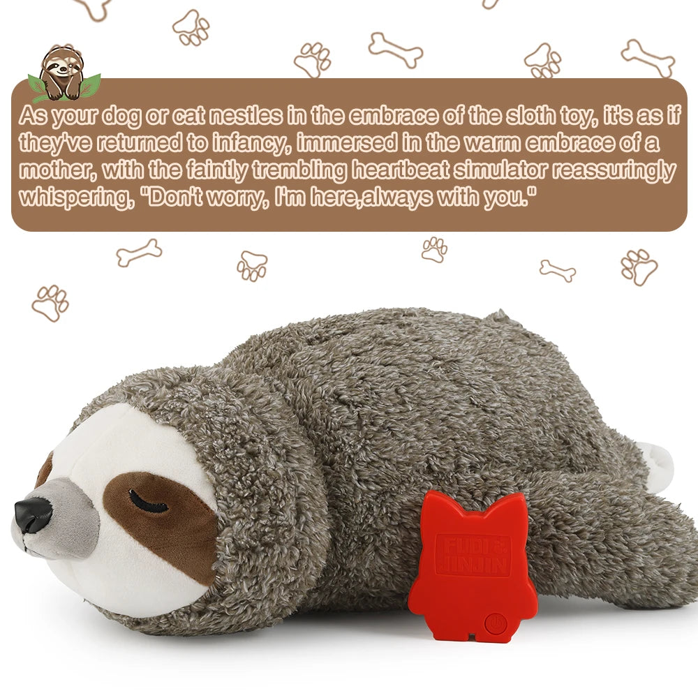 Cadeau de Noël pour chien, jouet pour chiot paresseux avec battement de cœur pour soulager le stress, apaiser et aider au sommeil, jouets pour l'entraînement en cage des chiots
