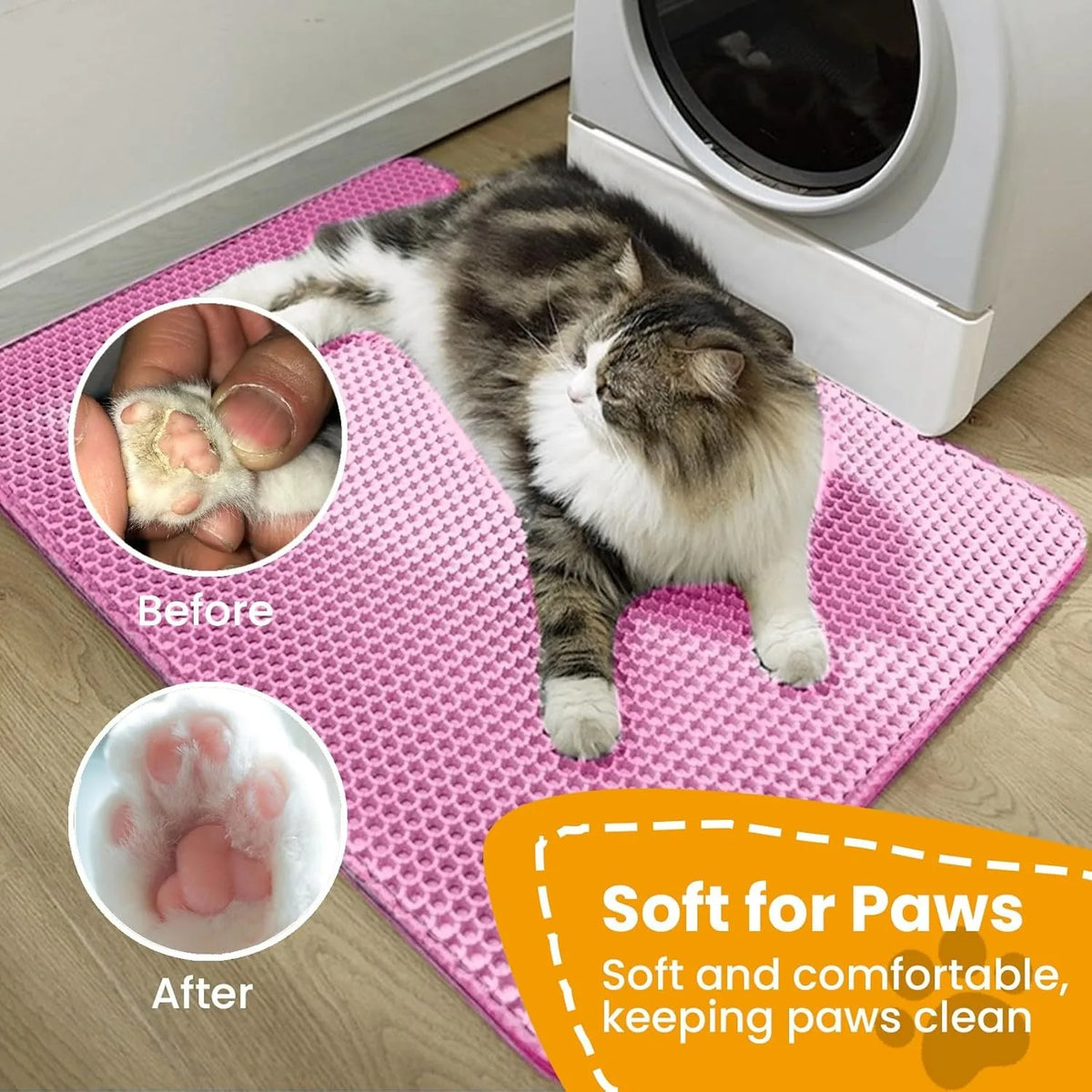 Tapis de litière pour chat étanche à double couche, tapis de récupération de litière pour chat, tapis de propreté pour bac à litière, accessoires pour chats