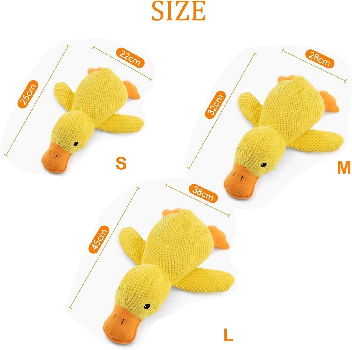 Jouet en peluche pour chien Canard résistant à la mastication, durable, avec son de canard, soulage le grincement des dents, compagnon doux pour petit et grand chien