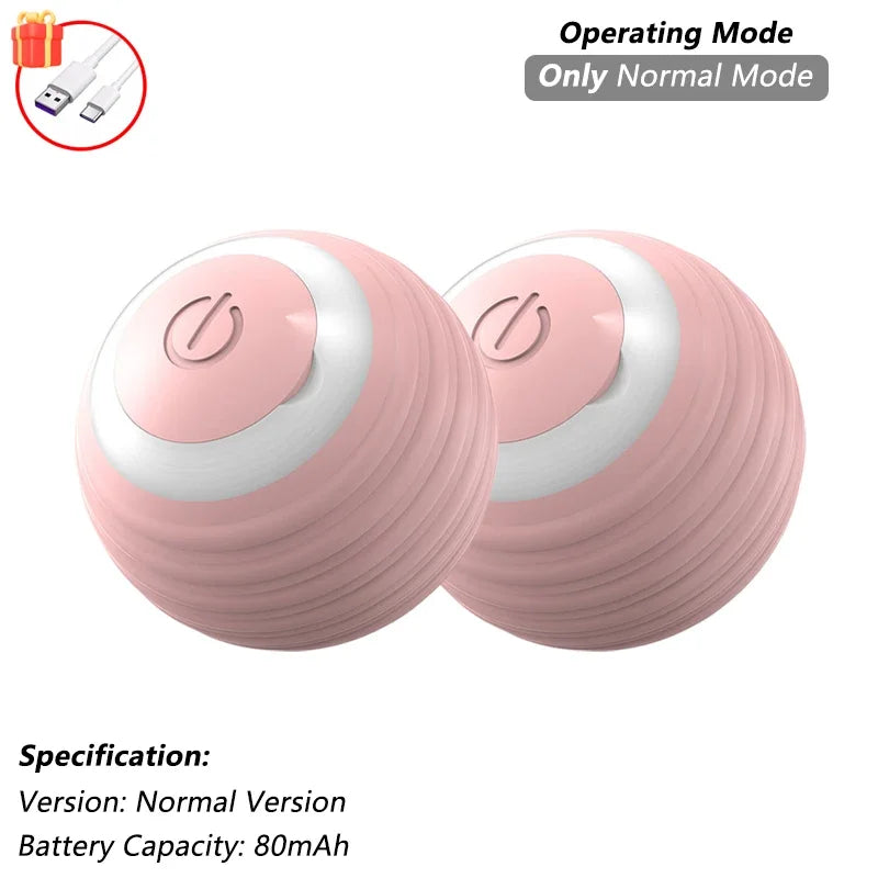 iLMH 1/2 PCS Jouet pour chat Balle interactive Balle roulante automatique Queue artificielle Jouet électrique intelligent rechargeable pour animaux de compagnie Jouet pour animaux de compagnie Imitation souris