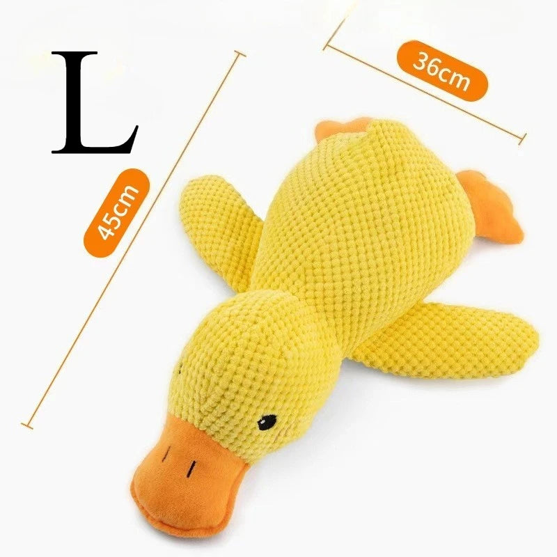 Jouet en peluche pour chien Canard résistant à la mastication, durable, avec son de canard, soulage le grincement des dents, compagnon doux pour petit et grand chien