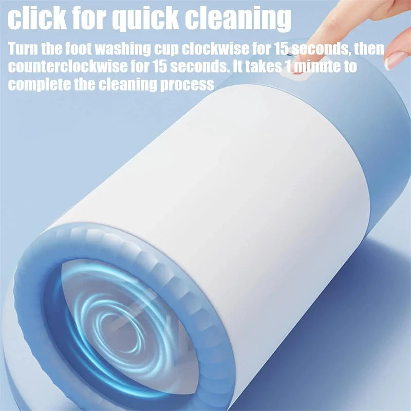 Lave-Pattes Automatique pour Animaux, Nettoyeur Portable pour Chiens et Chats avec Brosse en Silicone Douce, Rechargeable USB-C, Étanche
