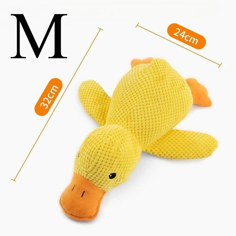 Jouet en peluche pour chien Canard résistant à la mastication, durable, avec son de canard, soulage le grincement des dents, compagnon doux pour petit et grand chien