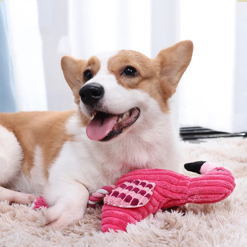 Jouets couineurs en forme d'animaux, jouets en peluche pour chiens, jouets mignons en velours côtelé résistants aux morsures pour petits et grands chiens, accessoires pour chiots et animaux de compagnie